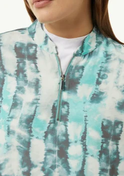 Bluse mit Reißverschluss und Manschetten-Comma Hot