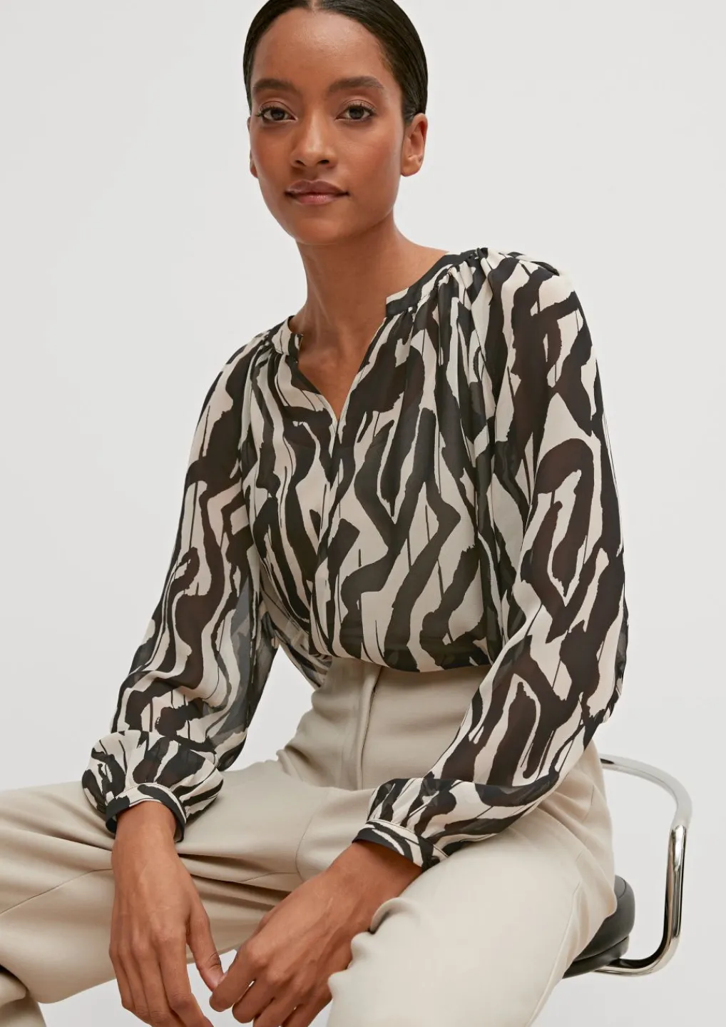 Bluse mit Tunika-Ausschnitt-Comma Outlet