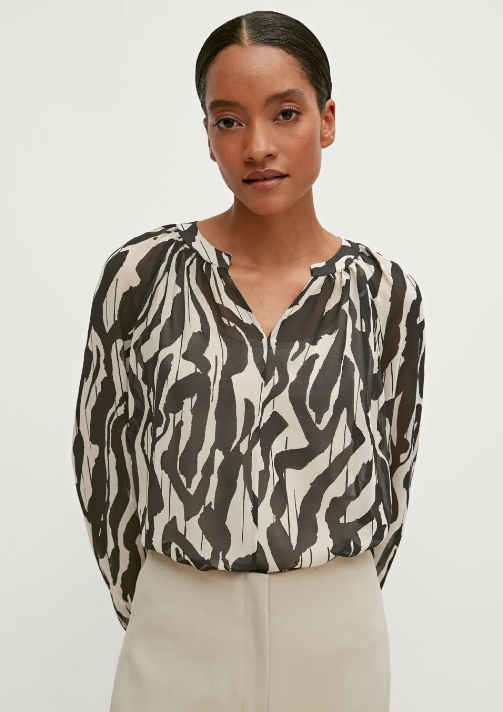 Bluse mit Tunika-Ausschnitt-Comma Outlet