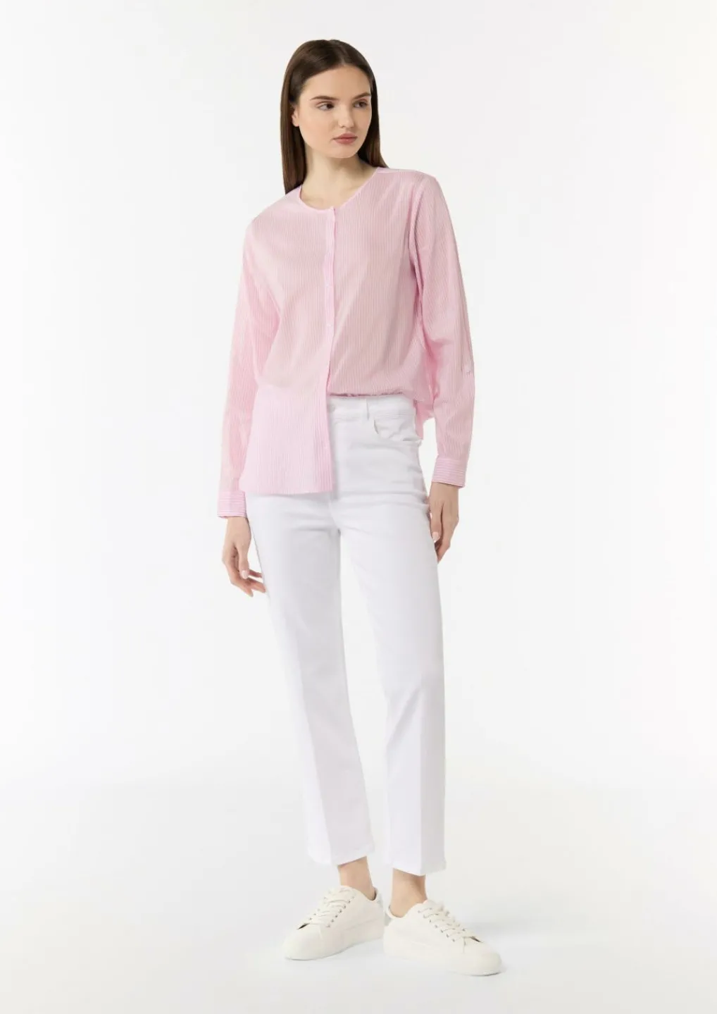 Bluse mit Turn-up-Ärmel-Comma Discount