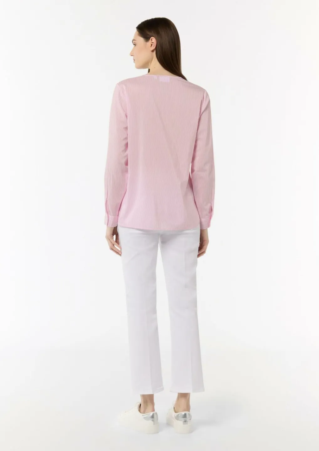 Bluse mit Turn-up-Ärmel-Comma Discount