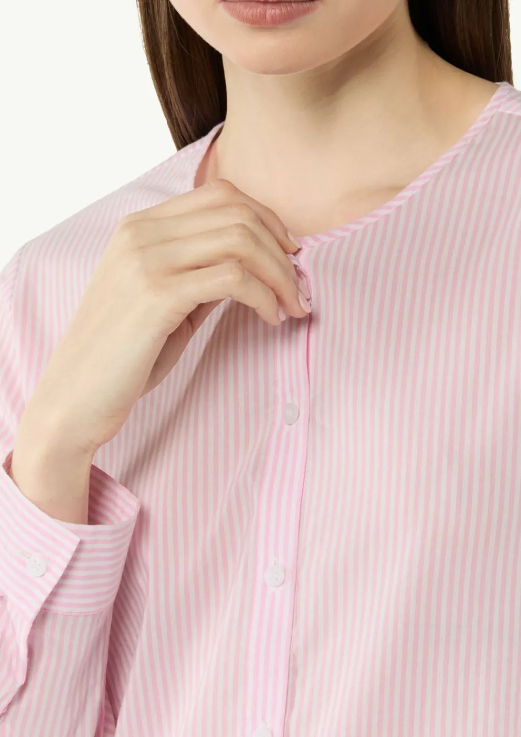Bluse mit Turn-up-Ärmel-Comma Discount