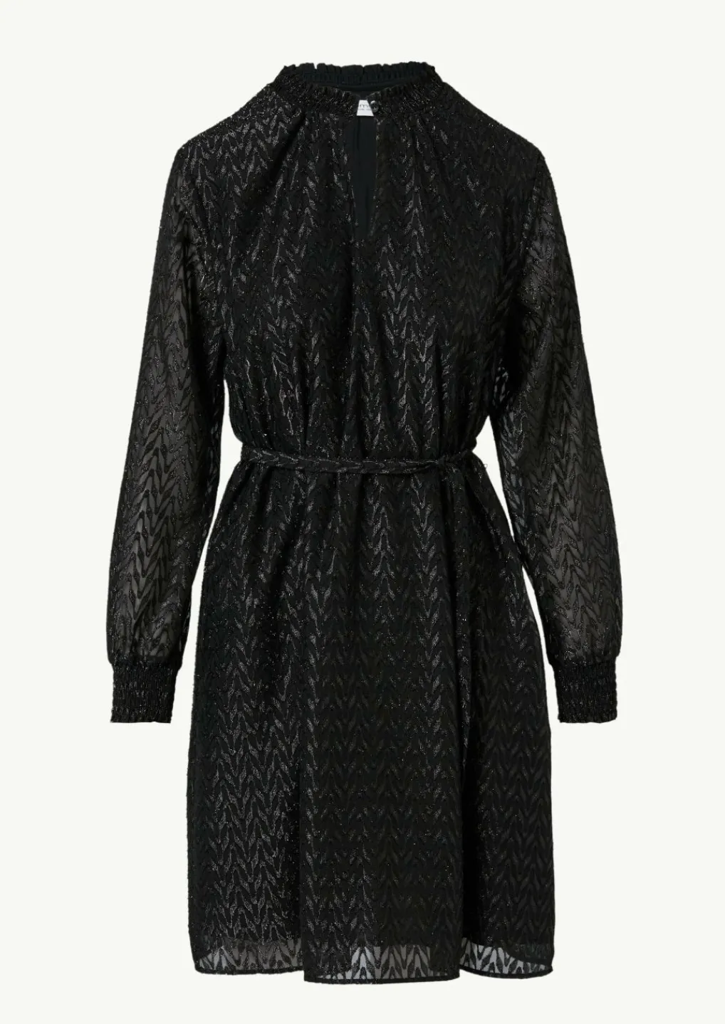Blusenkleid mit Transparenz-Effekt und Glitzergarn-Comma Outlet