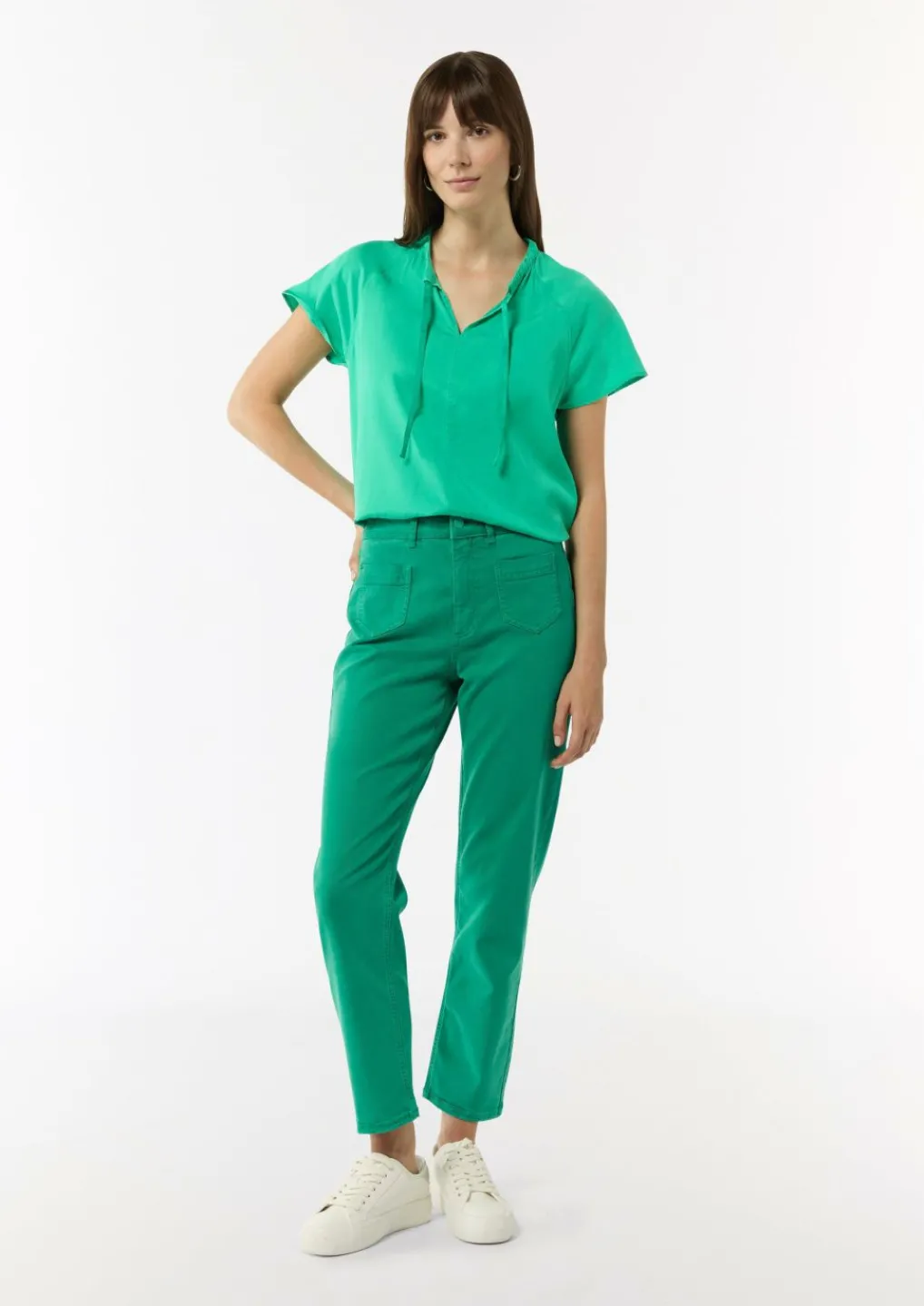 Blusenshirt aus Lyocell im Relaxed Fit-Comma Best