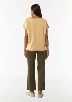 Blusenshirt im Fabricmix mit Metallic-Kragen-Comma Discount