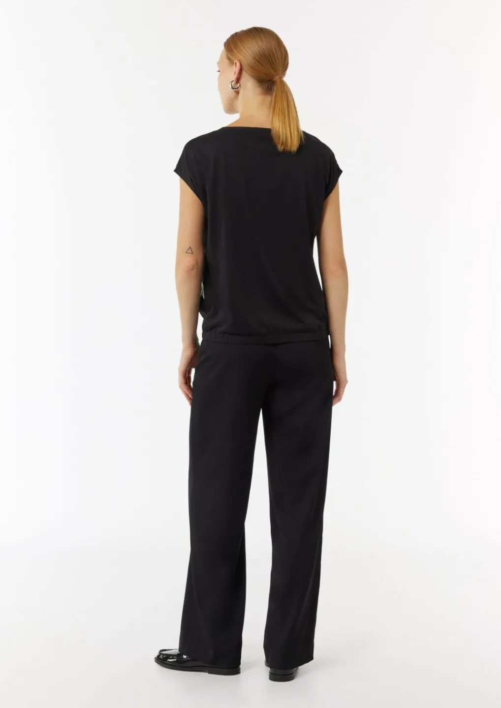 Blusenshirt im Fabricmix mit Elastiksaum-Comma Sale