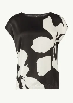 Blusenshirt im Fabricmix mit Elastiksaum-Comma Sale