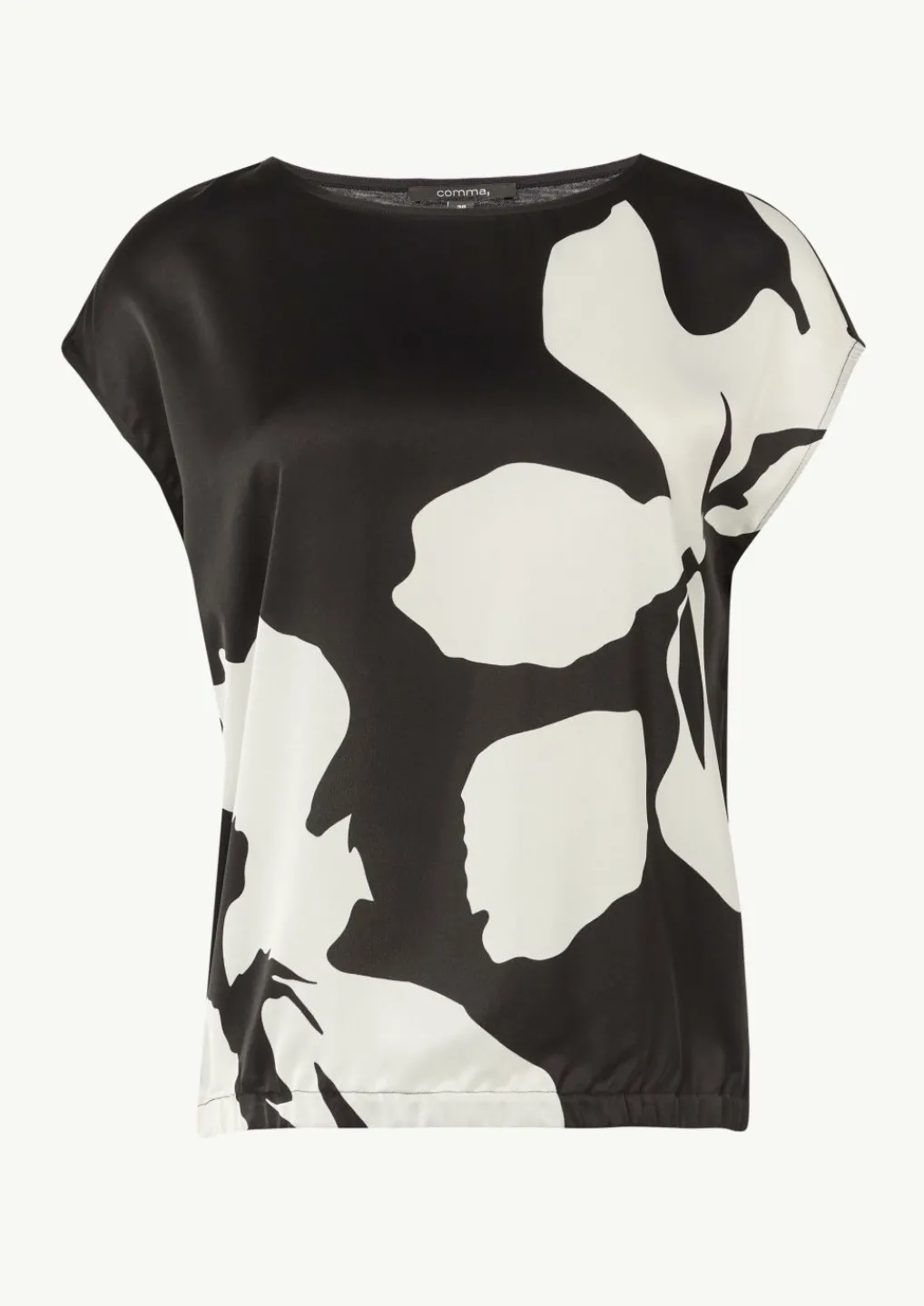 Blusenshirt im Fabricmix mit Elastiksaum-Comma Sale