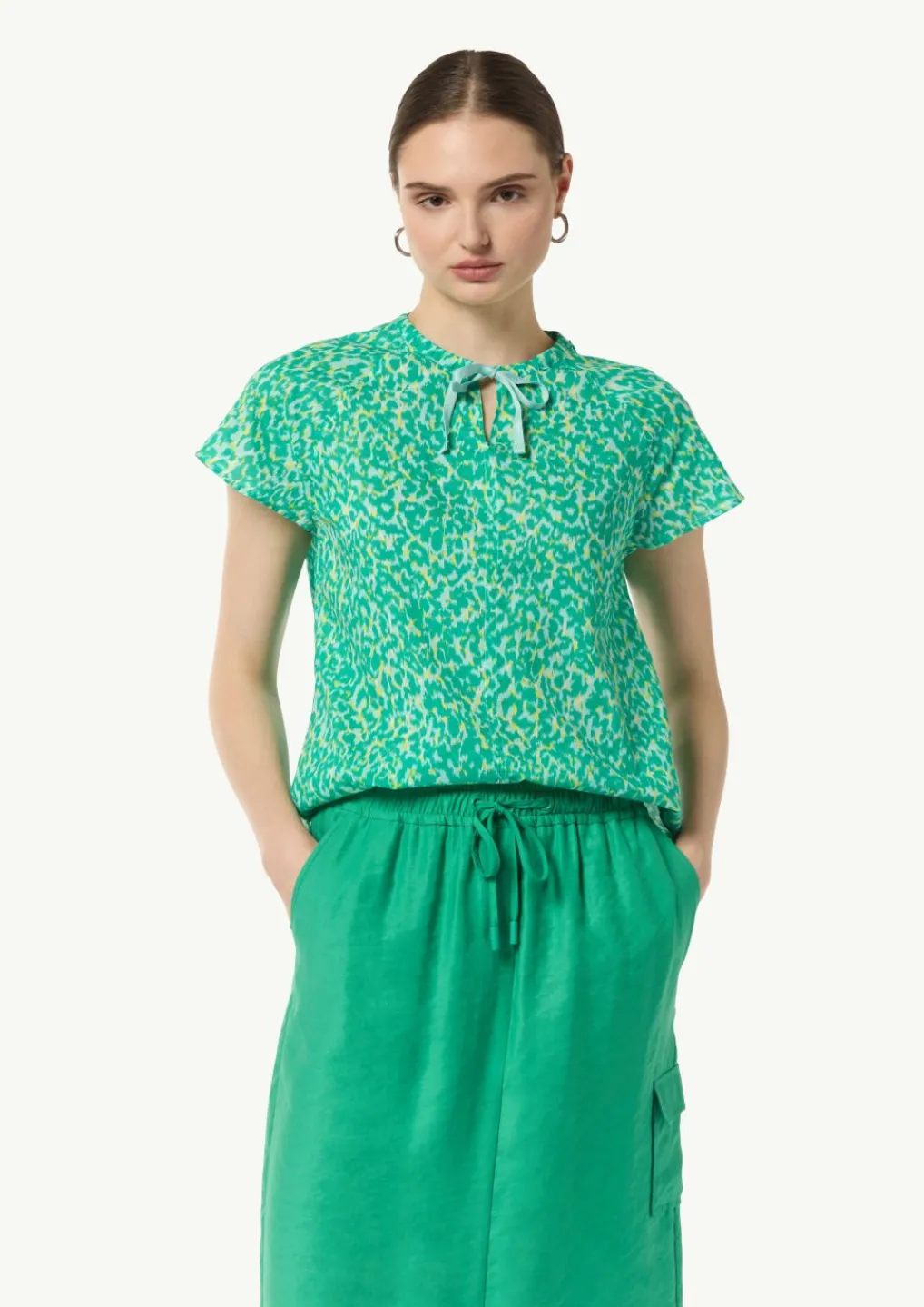 Blusenshirt mit All-over-Print-Comma New