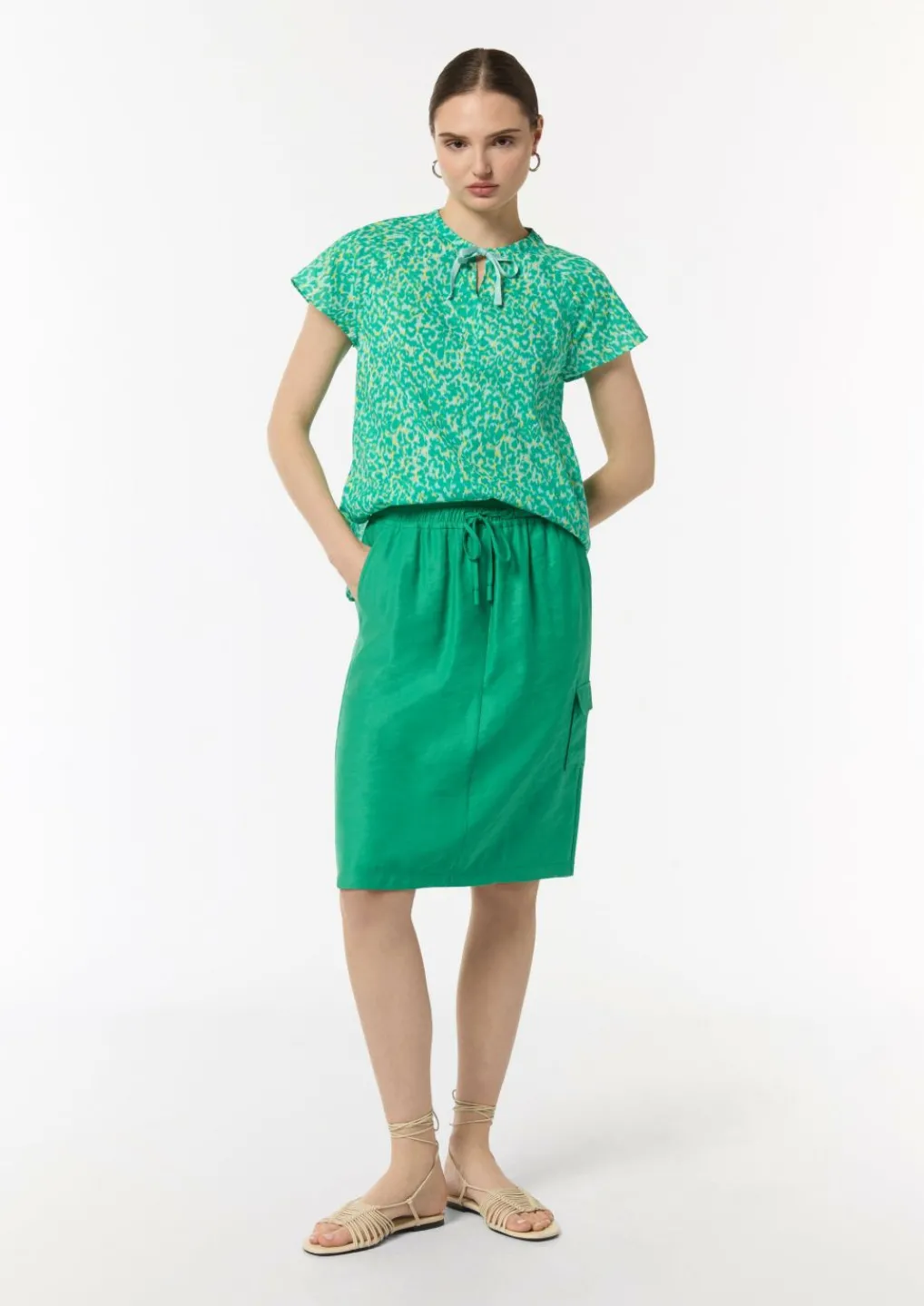 Blusenshirt mit All-over-Print-Comma New