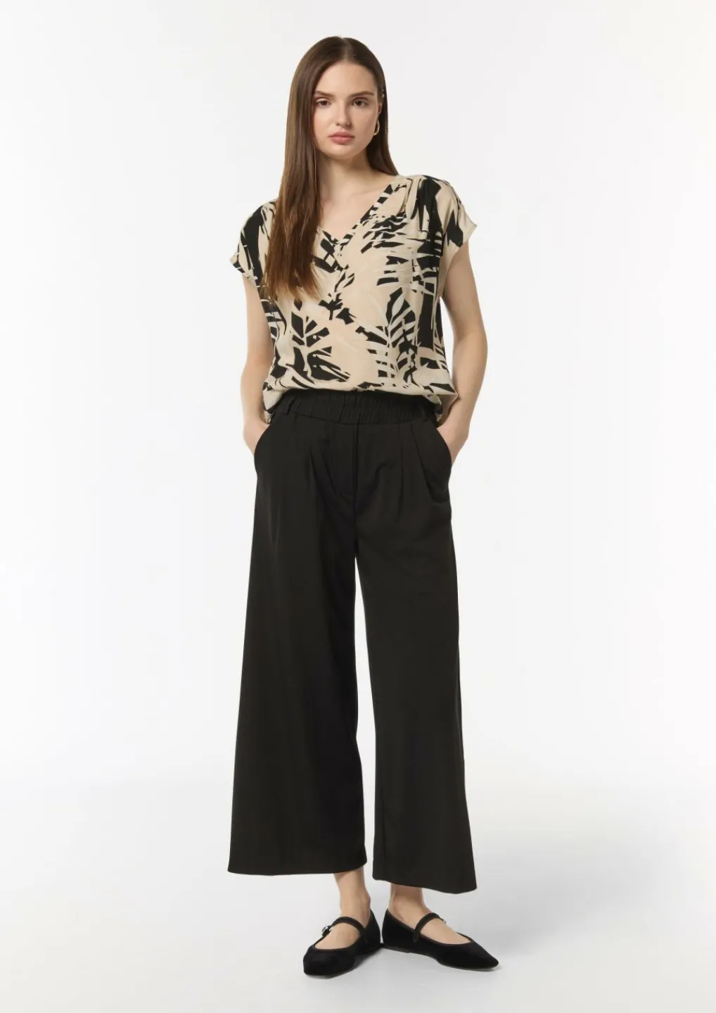 Blusenshirt mit All-over-Print-Comma Outlet