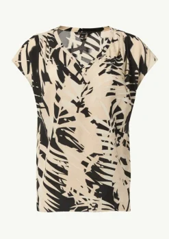 Blusenshirt mit All-over-Print-Comma Outlet