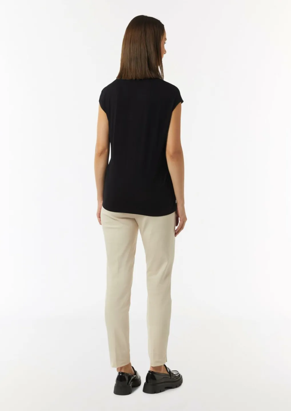 Blusenshirt mit Tunika-Ausschnitt und Satinblende-Comma Fashion