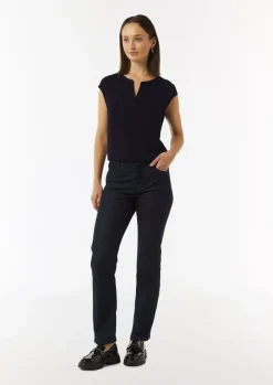 Blusenshirt mit Tunika-Ausschnitt und Satinblende-Comma Hot