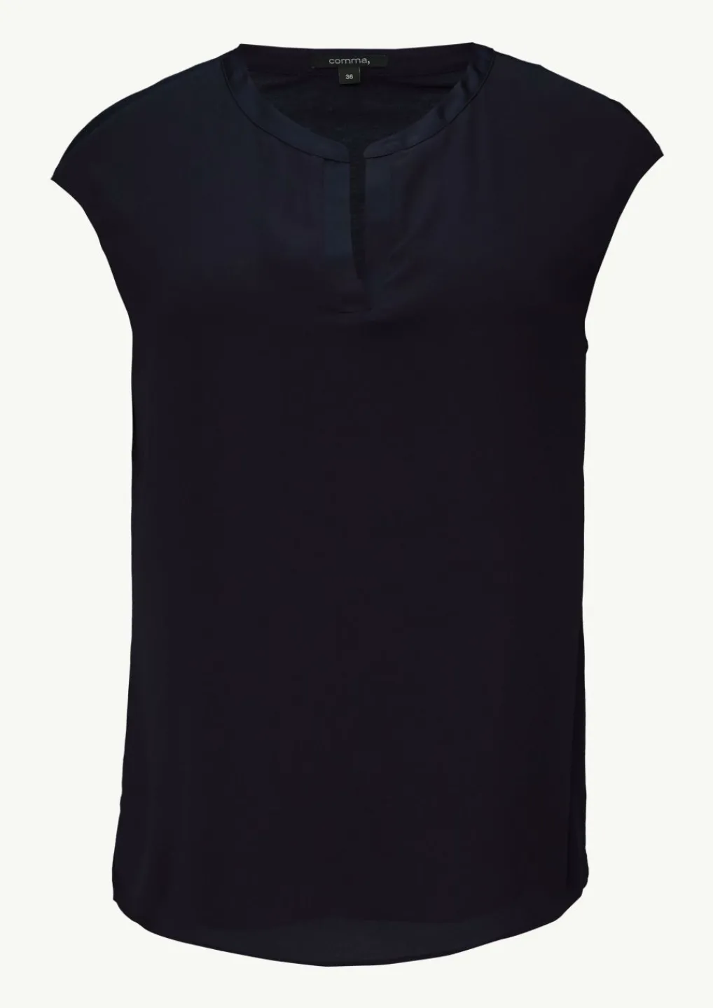 Blusenshirt mit Tunika-Ausschnitt und Satinblende-Comma Hot