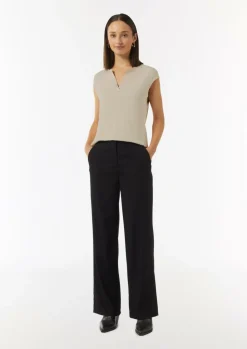 Blusenshirt mit Tunika-Ausschnitt und Satinblende-Comma Discount