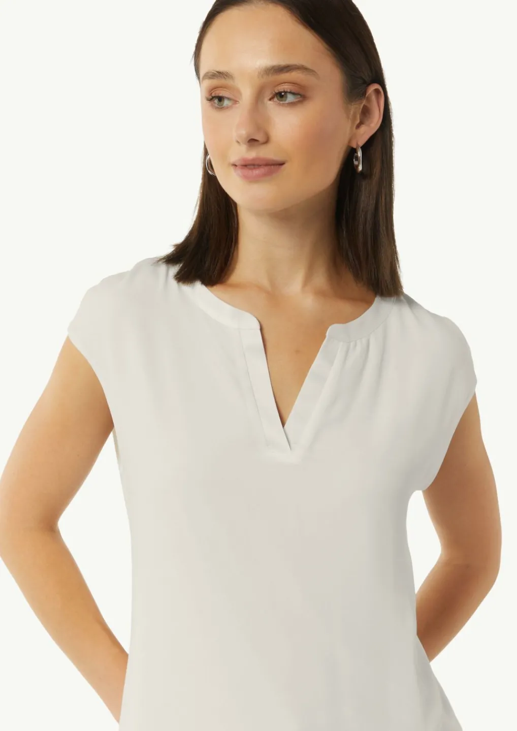 Blusenshirt mit Tunika-Ausschnitt und Satinblende-Comma Best