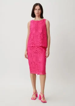 Blusentop aus Broderie Anglaise-Comma Hot