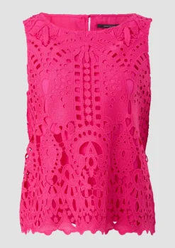 Blusentop aus Broderie Anglaise-Comma Hot