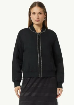 Bomberjacke mit Schmuckdetails und Crew Neck-Comma Online