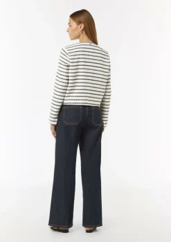 Bouclé-Jacke mit leichter Fütterung und Knopfleiste-Comma Outlet