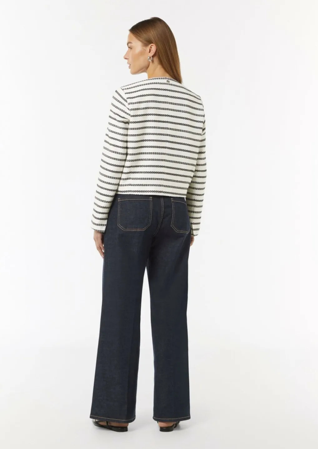 Bouclé-Jacke mit leichter Fütterung und Knopfleiste-Comma Outlet