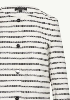 Bouclé-Jacke mit leichter Fütterung und Knopfleiste-Comma Outlet