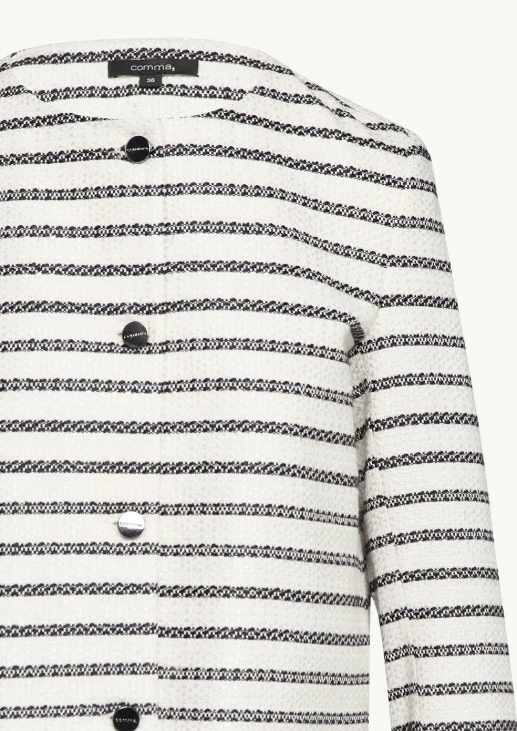 Bouclé-Jacke mit leichter Fütterung und Knopfleiste-Comma Outlet