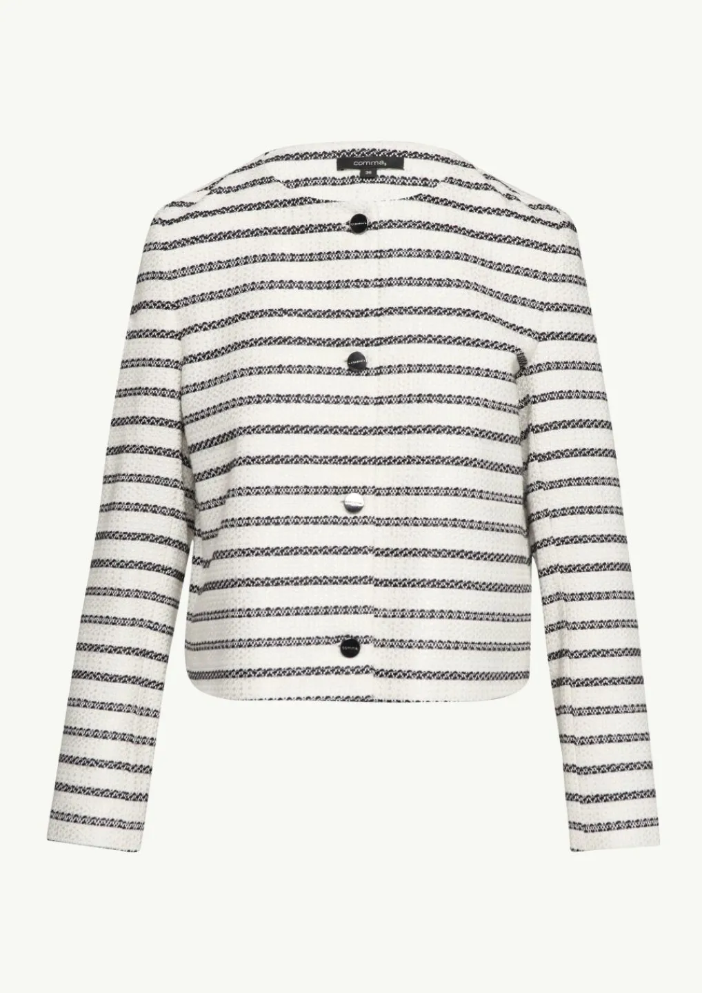 Bouclé-Jacke mit leichter Fütterung und Knopfleiste-Comma Outlet