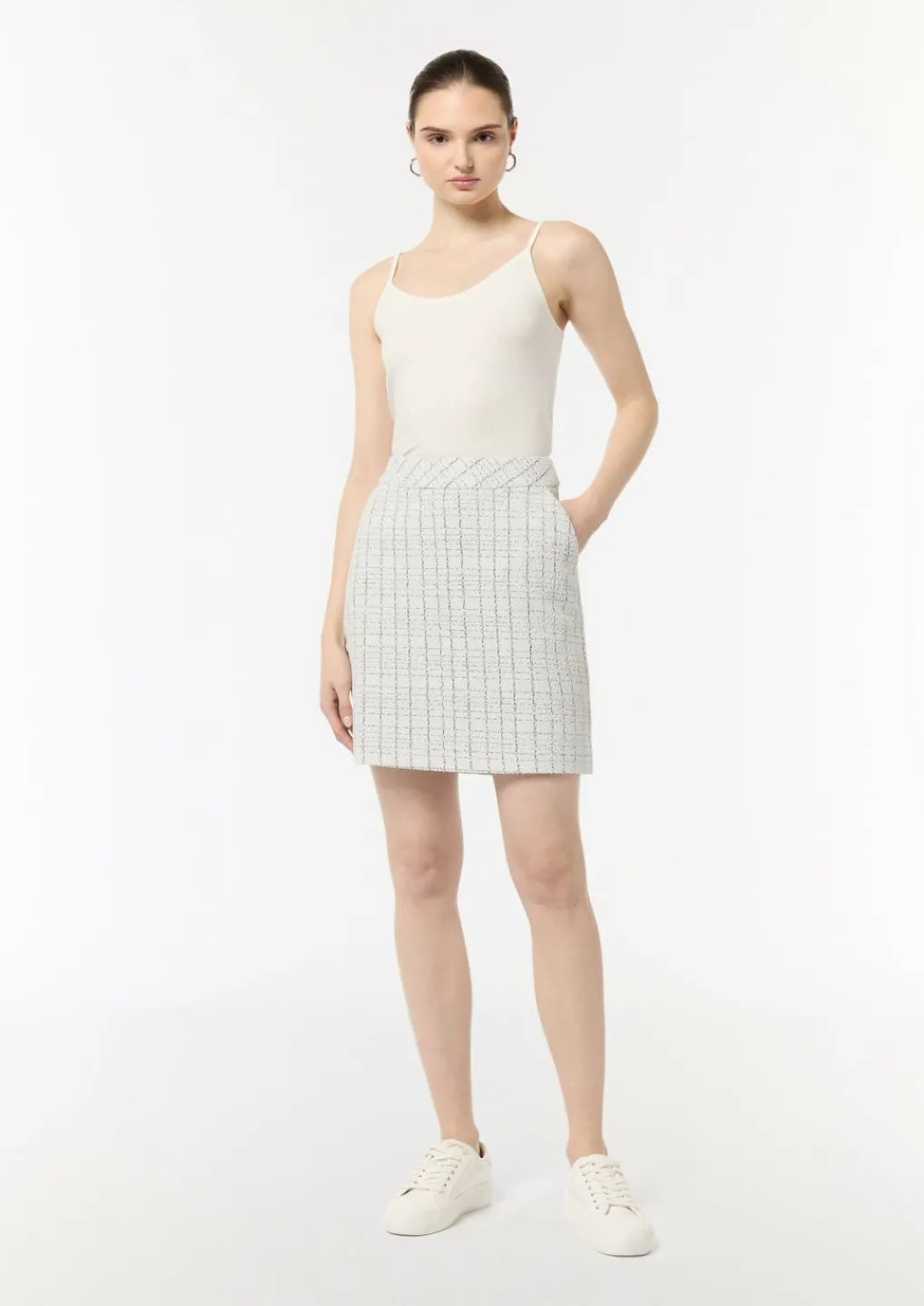 Bouclé-Jerseyrock mit Metallic-Garn-Comma Outlet