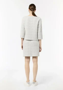 Bouclé-Jerseyshirt mit Metallic-Garn-Comma Online