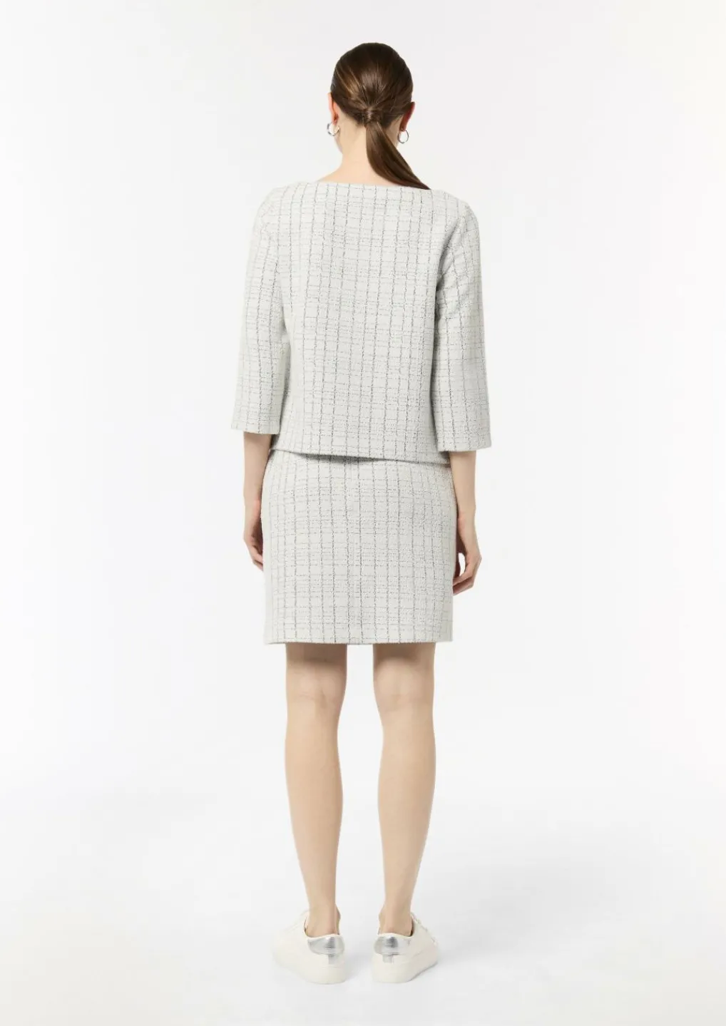 Bouclé-Jerseyshirt mit Metallic-Garn-Comma Online