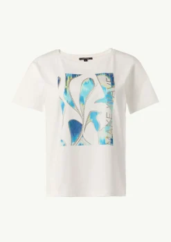 Boxy-Shirt aus Baumwollmix mit Artwork-Print-Comma Sale