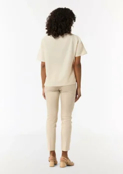 Boxy-Shirt aus Feinstrick mit U-Boot-Ausschnitt-Comma Fashion