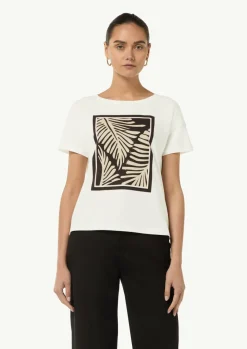 Boxy-T-Shirt aus Modalmix mit Frontprint-Comma Best