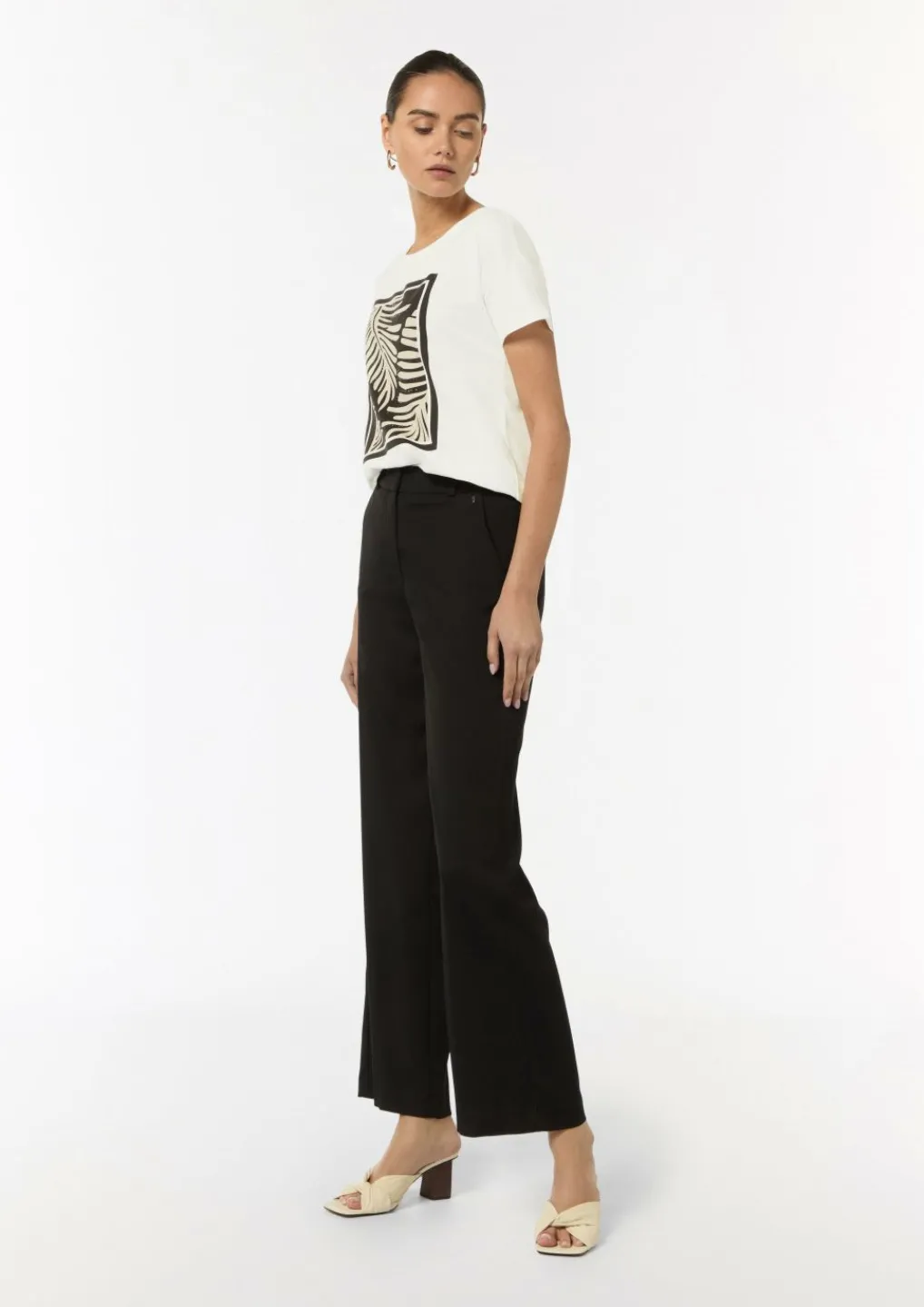 Boxy-T-Shirt aus Modalmix mit Frontprint-Comma Best