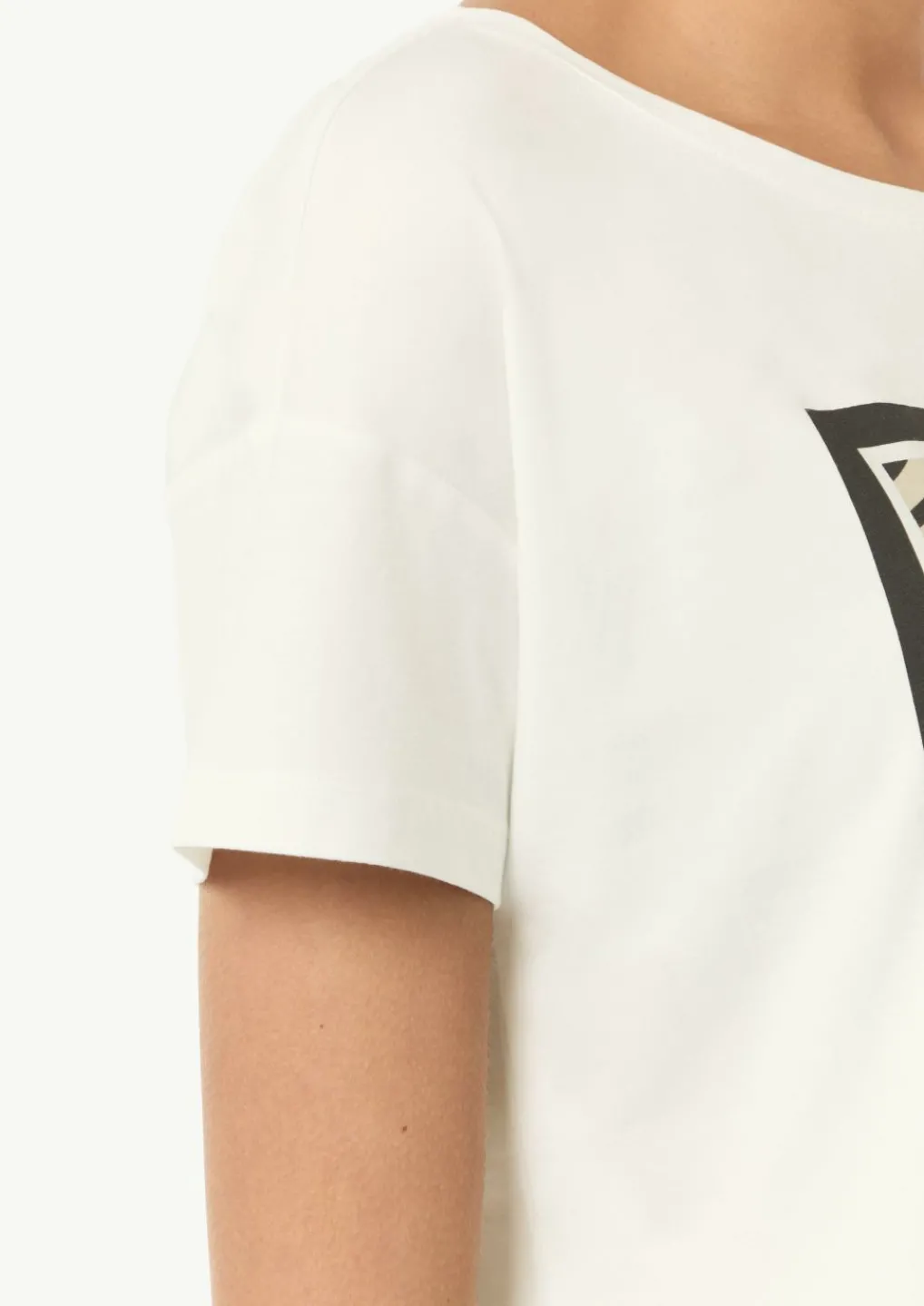 Boxy-T-Shirt aus Modalmix mit Frontprint-Comma Best