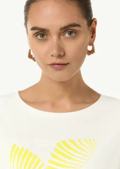 Boxy-T-Shirt aus Modalmix mit Frontprint-Comma Discount