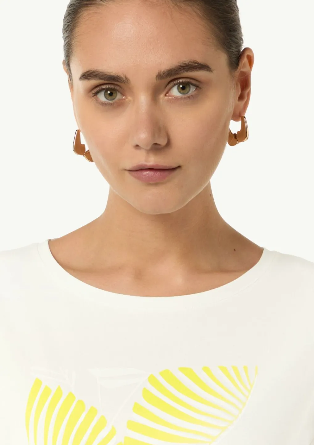 Boxy-T-Shirt aus Modalmix mit Frontprint-Comma Discount
