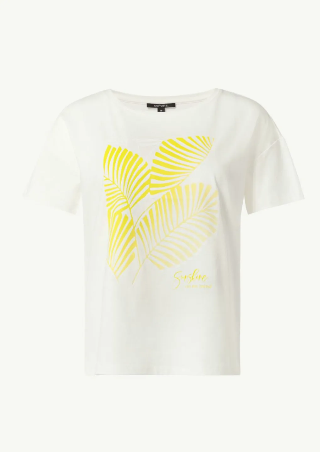 Boxy-T-Shirt aus Modalmix mit Frontprint-Comma Discount