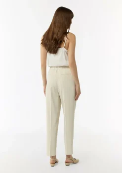 Bundfaltenhose mit elastischem Bund-Comma Sale