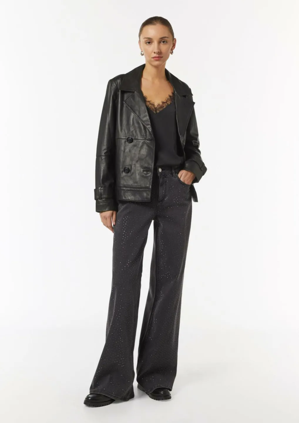 Caban-Jacke aus weichem Leder-Comma New