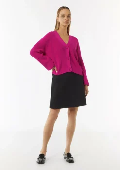 Cardigan mit Rippstruktur und überschnittenen Schultern-Comma Outlet