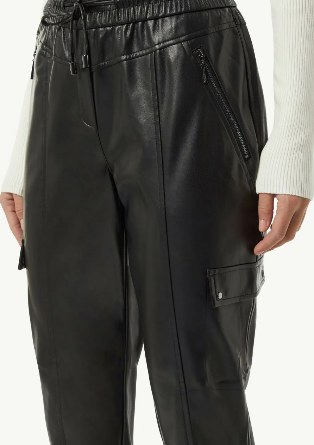 Cargohose aus Lederimitat-Comma Online