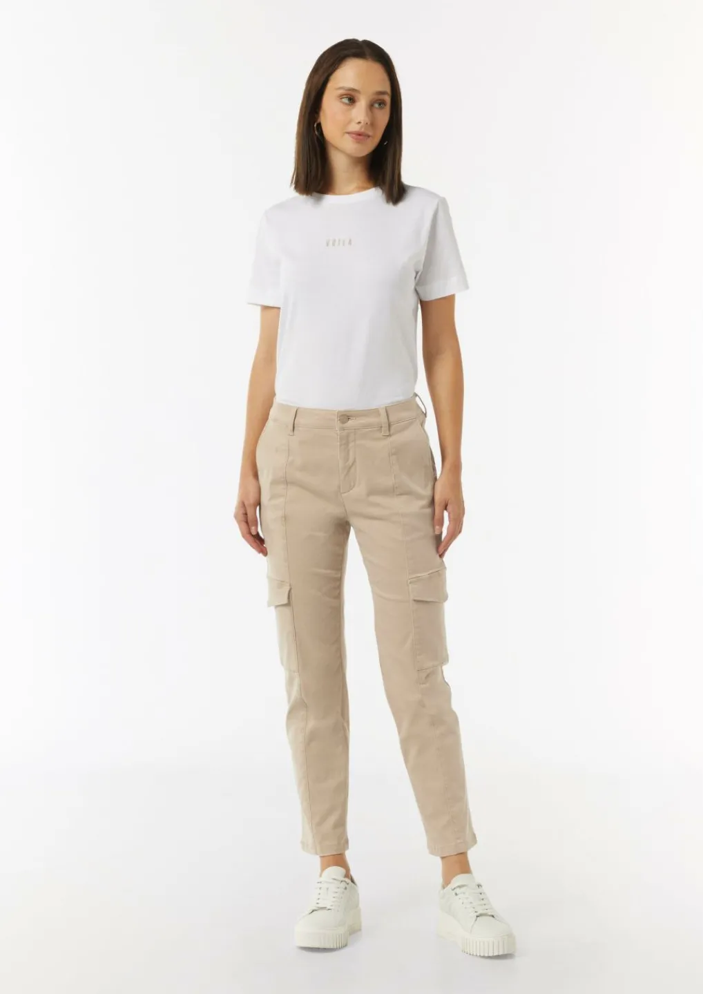 Cargohose mit schmal zulaufendem Bein-Comma Discount