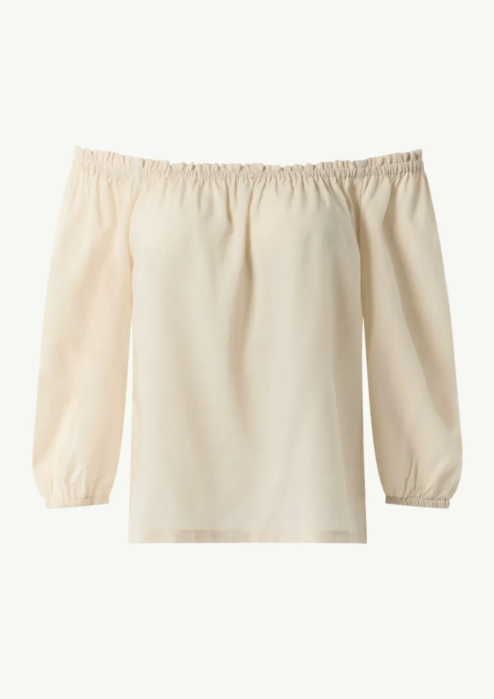 Carmen-Bluse aus Lyocellmix mit elastischem Ausschnitt-Comma Sale
