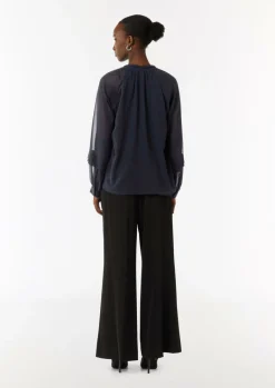 Chiffonbluse mit abnehmbarer Schluppe-Comma Sale