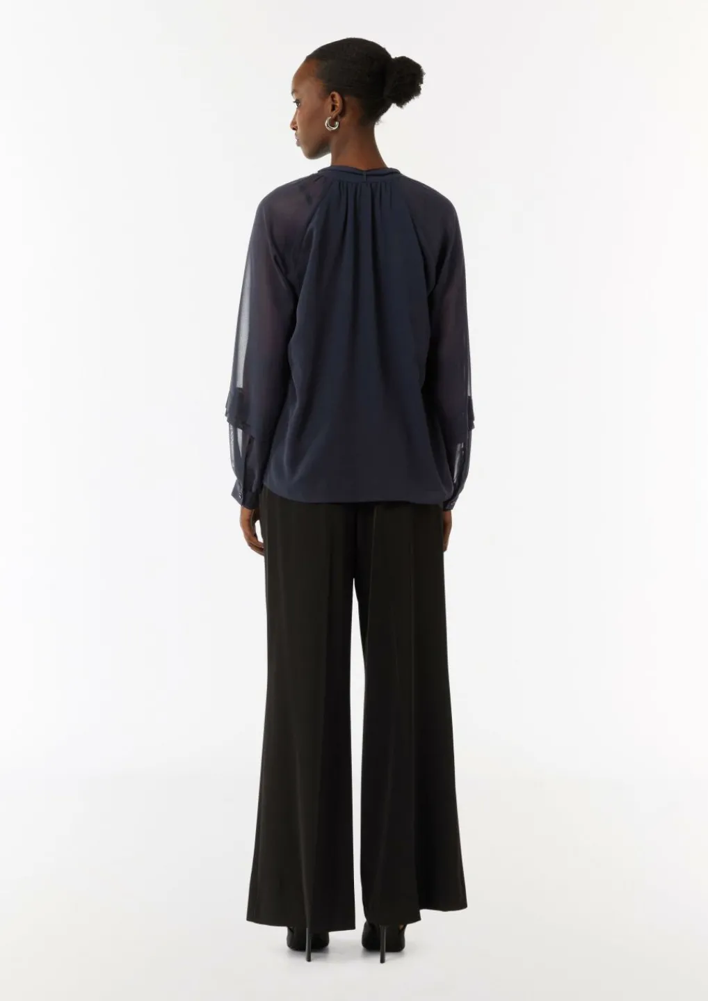 Chiffonbluse mit abnehmbarer Schluppe-Comma Sale