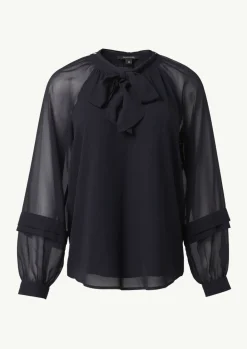 Chiffonbluse mit abnehmbarer Schluppe-Comma Sale