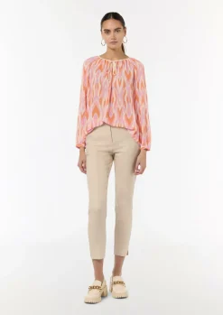 Chiffonbluse mit Allovermuster-Comma Sale
